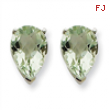 14kw 10x7 Pear Green Amethyst Earring