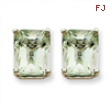 14kw 10x8mm Emerald Green Amethyst Earring