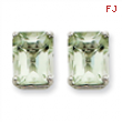 14kw 10x8mm Emerald Green Amethyst Earring