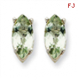 14kw 10x8mm Marquise Green Amethyst Earring