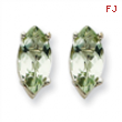 14kw 10x8mm Marquise Green Amethyst Earring