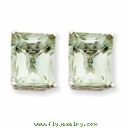 14kw 12x10mm Emerald Green Amethyst Earring