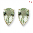 14kw 12x8 Pear Green Amethyst Earring