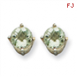 14kw 5mm Round Green Amethyst Earring