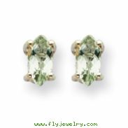 14kw 5X2.5mm Marquise Green Amethyst Earring