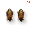 14kw 5X2.5mm Marquise Smokey Quartz Earring