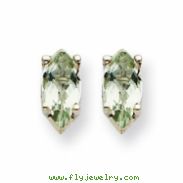14kw 6x3mm Marquise Green Amethyst Earring