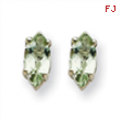 14kw 6x3mm Marquise Green Amethyst Earring