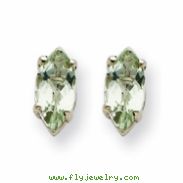 14kw 6x3mm Marquise Green Amethyst Earring