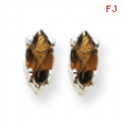 14kw 6x3mm Marquise Smokey Quartz Earring