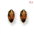 14kw 6x3mm Marquise Smokey Quartz Earring