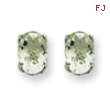 14kw 6x4 Oval Green Amethyst Earring