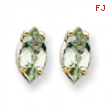 14kw 7x3.5mm Marquise Green Amethyst Earring