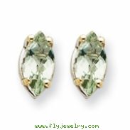 14kw 7x3.5mm Marquise Green Amethyst Earring