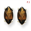 14kw 7x3.5mm Marquise Smokey Quartz Earring