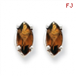 14kw 7x3.5mm Marquise Smokey Quartz Earring