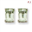 14kw 7x5mm Emerald Green Amethyst Earring