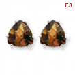 14kw 8mm Trillion Smokey Quartz Earring