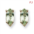 14kw 8x4mm Marquise Green Amethyst Earring