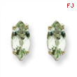 14kw 8x4mm Marquise Green Amethyst Earring