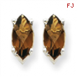 14kw 8x4mm Marquise Smokey Quartz Earring