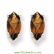 14kw 8x4mm Marquise Smokey Quartz Earring