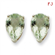 14kw 9x6 Pear Green Amethyst Earring