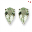 14kw 9x6 Pear Green Amethyst Earring