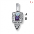 14KW Family Jewelry Diamond Semi-Set Pendant