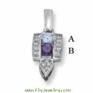 14KW Family Jewelry Diamond Semi-Set Pendant