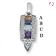 14KW Family Jewelry Diamond Semi-Set Pendant