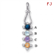 14KW Family Jewelry Diamond Semi-Set Pendant