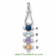 14KW Family Jewelry Diamond Semi-Set Pendant