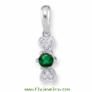 14KW Family Jewelry Diamond Semi-Set Pendant