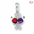 14KW Family Jewelry Diamond Semi-Set Pendant