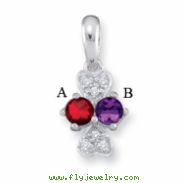 14KW Family Jewelry Diamond Semi-Set Pendant