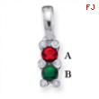 14KW Family Jewelry Diamond Semi-Set Pendant