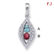 14KW Family Jewelry Diamond Semi-Set Pendant