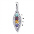 14KW Family Jewelry Diamond Semi-Set Pendant