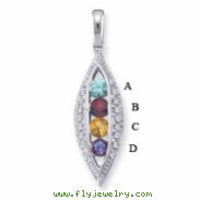 14KW Family Jewelry Diamond Semi-Set Pendant