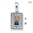 14KW Family Jewelry Diamond Semi-Set Pendant