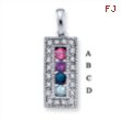 14KW Family Jewelry Diamond Semi-Set Pendant