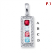 14KW Family Jewelry Diamond Semi-Set Pendant