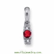 14KW Family Jewelry Diamond Semi-Set Pendant