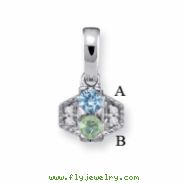 14KW Family Jewelry Diamond Semi-Set Pendant