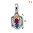 14KW Family Jewelry Diamond Semi-Set Pendant