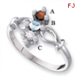 14KW Family Jewelry Diamond Semi-Set Ring