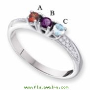 14KW Family Jewelry Diamond Semi-Set Ring