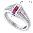 14KW Family Jewelry Diamond Semi-Set Ring