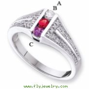 14KW Family Jewelry Diamond Semi-Set Ring